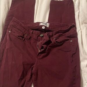 PAIGE Rich Burgundy Jeans